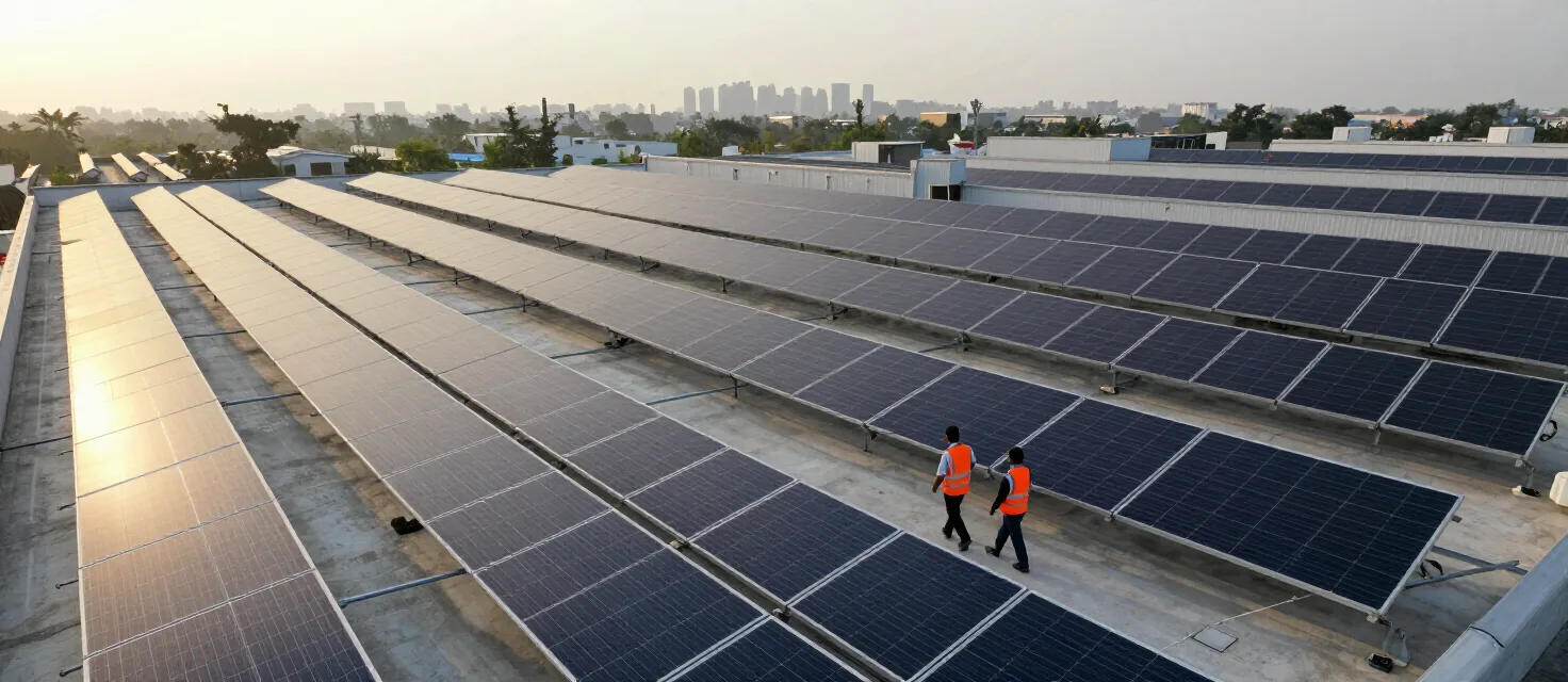 Representative textiles solar installation visual
