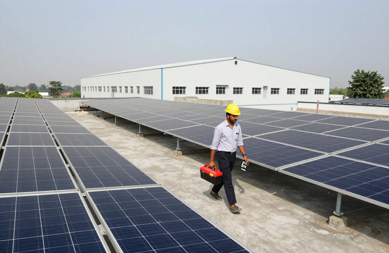 Representative textiles solar installation visual