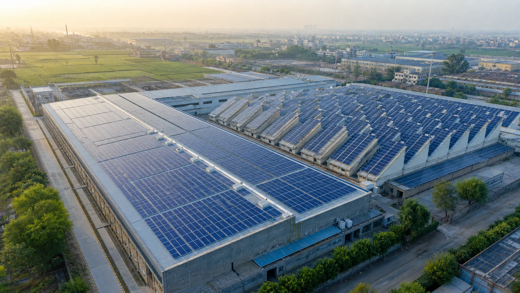 Large rooftop solar installation